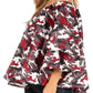 Sakkas Abree Off-shoulder Short Sleeve  Blouse Top Ankara Wax Dutch African Print