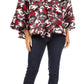 Sakkas Abree Off-shoulder Short Sleeve  Blouse Top Ankara Wax Dutch African Print