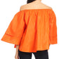 Sakkas Abree Off-shoulder Short Sleeve  Blouse Top Ankara Wax Dutch African Print