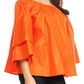 Sakkas Abree Off-shoulder Short Sleeve  Blouse Top Ankara Wax Dutch African Print