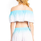 Sakkas Jackie Women's Bandeau and Shorts set Off the Shoulder Summer Strapless