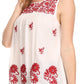 Sakkas Devika Sleeveless Tank Top Batik Blouse With Embroidery
