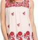 Sakkas Devika Sleeveless Tank Top Batik Blouse With Embroidery