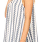 Sakkas Meli Corchet Lace Floral Stripe Tank with Keyhole Back