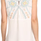 Sakkas Elita Sleeveless Tank Top Batik Aztec Embroidered Shirt Blouse