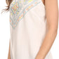 Sakkas Elita Sleeveless Tank Top Batik Aztec Embroidered Shirt Blouse