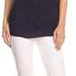 Sakkas Enya Batik Wide Scoop Neck Blouse Shirt Top Open Sleeves