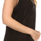 Sakkas Koonya Long Light Scoop Neck Nature Embroidered Sleeveless Tank Top Blouse
