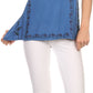 Sakkas Koonya Long Light Scoop Neck Nature Embroidered Sleeveless Tank Top Blouse