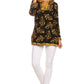 Sakkas Callie Anchor Long Sleeve Cotton Tunic Blouse