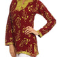 Sakkas Callie Anchor Long Sleeve Cotton Tunic Blouse