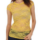 Sakkas Stretch Floral Lace Cap Sleeve Tunic Length Tee - Made in USA