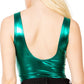 Sakkas Women's Gymnastics Dance Party Metallic Bodysuit Leotard Top Made in USA