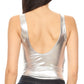 Sakkas Women's Gymnastics Dance Party Metallic Bodysuit Leotard Top Made in USA