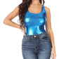 Sakkas Women's Gymnastics Dance Party Metallic Bodysuit Leotard Top Made in USA