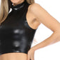 Sakkas Mariana Women's Party Liquid Shiny Metallic Stretch Sleeveless Tank Top
