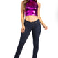 Sakkas Mariana Women's Party Liquid Shiny Metallic Stretch Sleeveless Tank Top