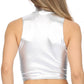 Sakkas Mariana Women's Party Liquid Shiny Metallic Stretch Sleeveless Tank Top
