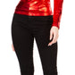 Sakkas Metallic Liquid Mock Neck Turtleneck Long Sleeve Top - Made in USA