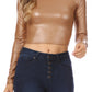 Sakkas Matte Liquid Mock Neck Turtleneck Long Sleeve Crop Top - Made in USA