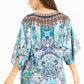 Sakkas Marina Floral Women's Blouse - Short Sleeve Tunic
