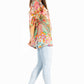 Sakkas Marina Floral Women's Blouse - Short Sleeve Tunic