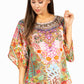 Sakkas Marina Floral Women's Blouse - Short Sleeve Tunic