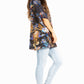 Sakkas Marina Floral Women's Blouse - Short Sleeve Tunic