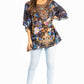 Sakkas Marina Floral Women's Blouse - Short Sleeve Tunic