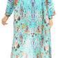 Sakkas Iona Women's Casual Boho Long Kimono Cardigan Open Front Floral Print Loose