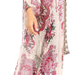 Sakkas Iona Women's Casual Boho Long Kimono Cardigan Open Front Floral Print Loose
