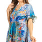 Get Summer Ready with Sakkas Eli Women's Floral Ruffle Top Blouse Tunic