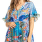 Get Summer Ready with Sakkas Eli Women's Floral Ruffle Top Blouse Tunic