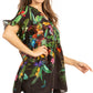 Get Summer Ready with Sakkas Eli Women's Floral Ruffle Top Blouse Tunic