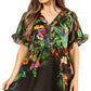 Get Summer Ready with Sakkas Eli Women's Floral Ruffle Top Blouse Tunic
