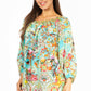 Sakkas Darsy Women's Floral Print Top - Pirate Boho Style