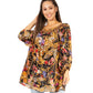 Sakkas Darsy Women's Floral Print Top - Pirate Boho Style