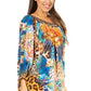 Sakkas Darsy Women's Floral Print Top - Pirate Boho Style