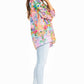 Sakkas Ligia Túnica Floral: Blusa de Mujer de Manga 3/4