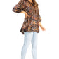 Sakkas Ligia Túnica Floral: Blusa de Mujer de Manga 3/4