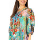 Sakkas Ligia Túnica Floral: Blusa de Mujer de Manga 3/4