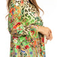 Elvira Floral Tunic Blouse - Women's Loose Swing Top with Long Sleeves and Scoop Neck by Sakkas