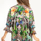 Elvira Floral Tunic Blouse - Women's Loose Swing Top with Long Sleeves and Scoop Neck by Sakkas