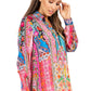 Sakkas Iriss Women's Floral Casual Long Sleeve Boho Summer Blouse