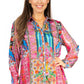 Sakkas Iriss Women's Floral Casual Long Sleeve Boho Summer Blouse