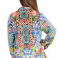 Sakkas Iriss Women's Floral Casual Long Sleeve Boho Summer Blouse