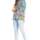 Sakkas Iriss Women's Floral Casual Long Sleeve Boho Summer Blouse