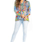 Sakkas Iriss Women's Floral Casual Long Sleeve Boho Summer Blouse