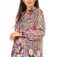Sakkas Iriss Women's Floral Casual Long Sleeve Boho Summer Blouse