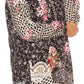 Sakkas Manu Womens Long Sleeve Mandarin Collar Blouse Top Light with Rhinestone